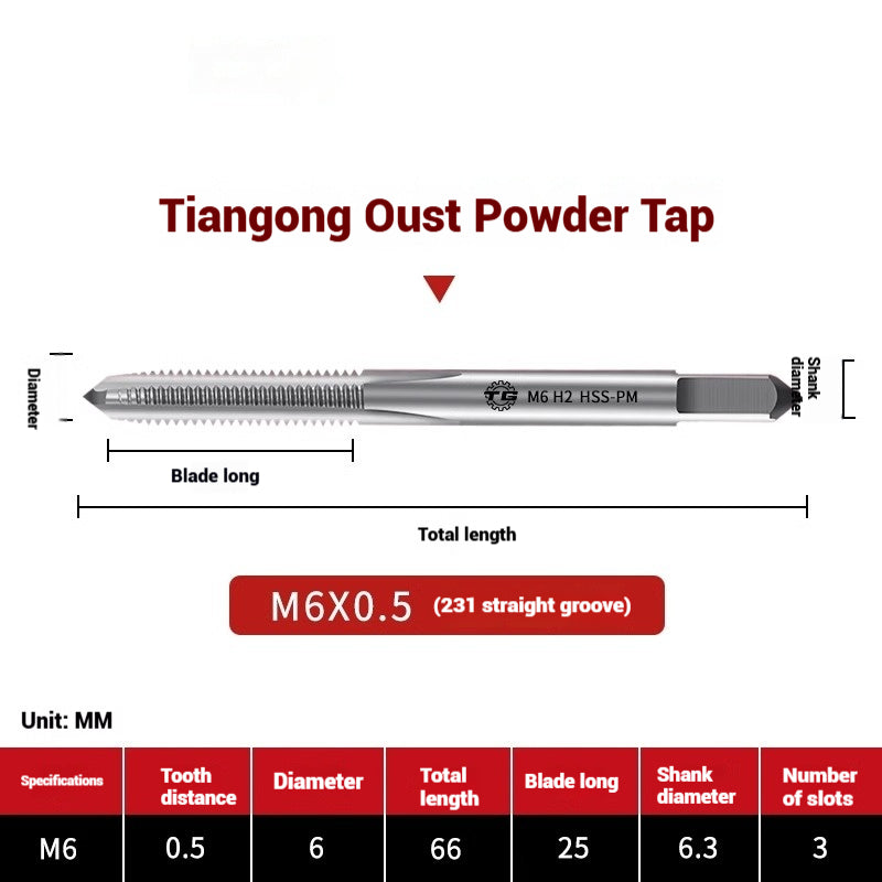 1097-Powder metallurgy machine taps stainless steel special taps straight groove spiral apex screw tip taps taps Shandong Denso Pricision Tools Co.,Ltd.